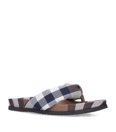 Burberry flip flops men's